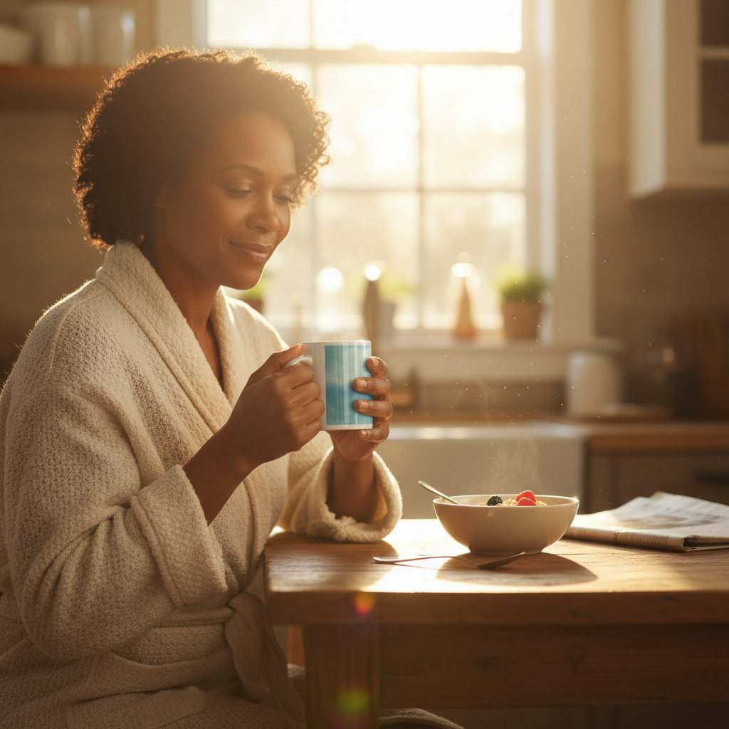 Blue Ocean Mug lifestyle mockup