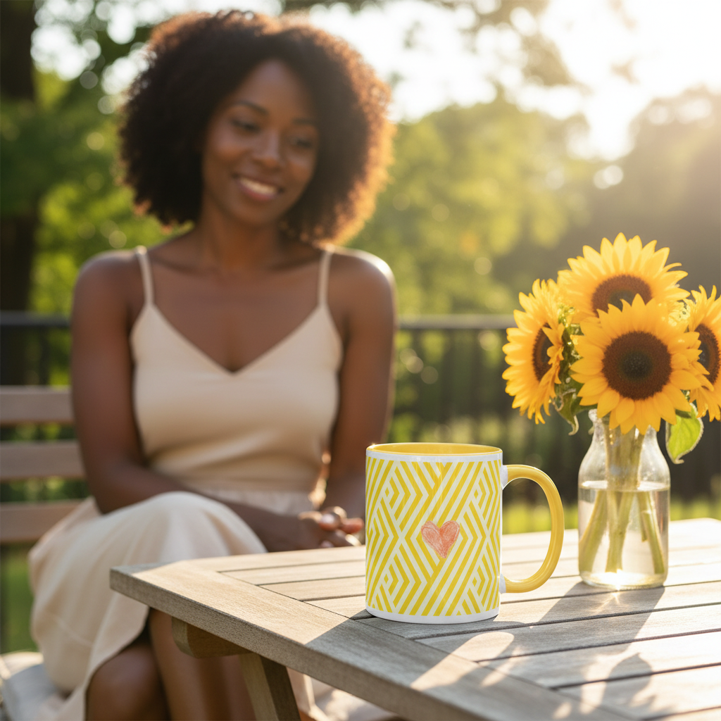 Yellow Heart Mug